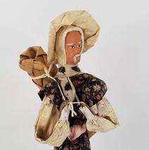 Mexican Folk Art Figurine Man Basket Paper Mache Vintage Traditional Clo... - £15.02 GBP