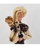 Mexican Folk Art Figurine Man Basket Paper Mache Vintage Traditional Clothing - $18.80