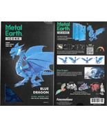 Blue Dragon Fantasy Metal Earth ICONX 3D Steel Model Kit #ICX114 NEW SEALED - $510.19 MXN