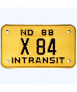 1988 United States North Dakota INTRANSIT Special License Plate X 84 - $20.35 CAD