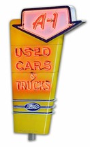 A-1 Used Cars & Trucks Ford by Larry Grossman Neon Style (large) - $59.95