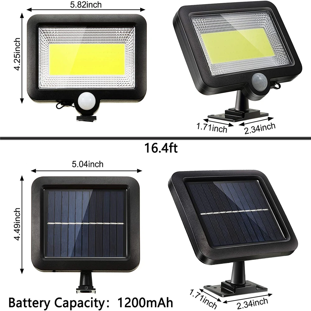 LED Solar lamp Outdoor Motion Sensor Recharge Solar Wall Light Waterproof Emerge - £77.01 GBP