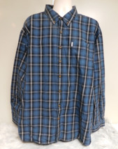 Carhartt Shirt Mens Relaxed Fit 3XL Button Down Long Sleeve Plaid Heavy Shirt - £27.23 GBP