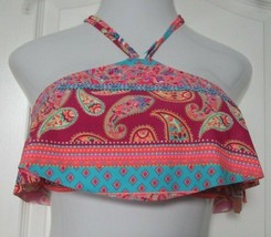 Gianni BIni Bandana Style Paisley  Print Bikini Top Size Large - £10.19 GBP