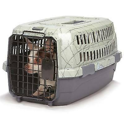 TRAVEL DOG CARRY CRATE Small Plastic Secure Pet Carrier for Airline Car Home