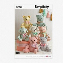 Elaine&#39;s Adorable Animal Trio: DIY Stuffed Bear, Cat, and D - $35.63