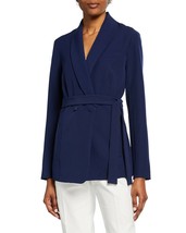 LAUNDRY by SHELLI SEGAL Shawl Collar Jacket Midnight Blue Size 12 $179 -NWT - £21.57 GBP