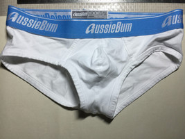 Aussiebum Vintage Lo Rise White Cotton Stretch Pouch Bikini Briefs 34&quot; 36&quot; - $291.94 MXN