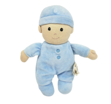 7&quot; Apple Park Organic Cotton Baby Boy Doll Stuffed Animal Plush Rattle Squeaker - £41.91 GBP