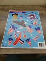 4th of July Window Cling-Support Our Troops!Liberty Bell, Eagle, Flag Patriotic - £9.37 GBP
