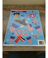 4th of July Window Cling-Support Our Troops!Liberty Bell, Eagle, Flag Pa... - £9.20 GBP