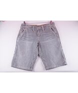 SCHOOL OF WOMEN DENIM SHORTS blue white striped Size: 28 - €21,71 EUR