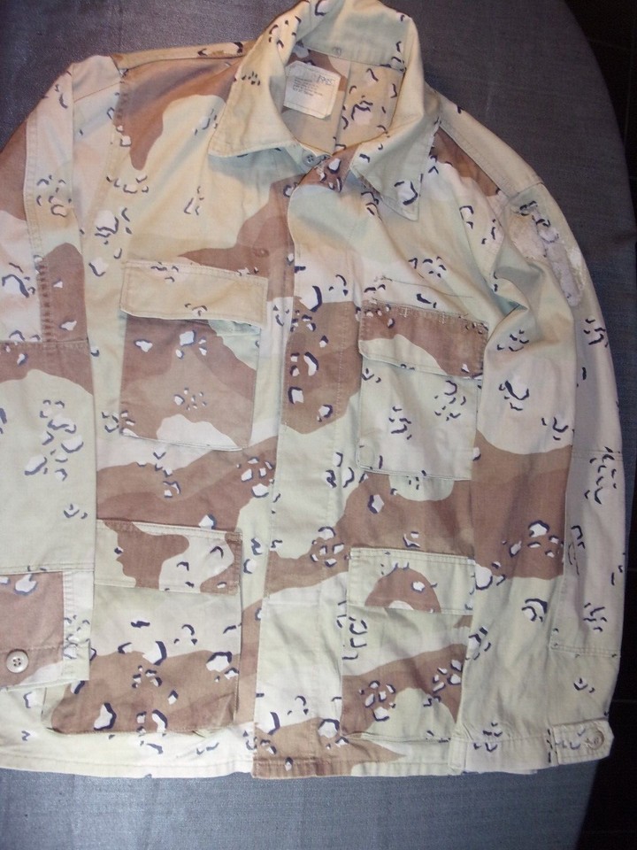 USGI ARMY USMC MARINE CORPS CHOCOLATE CHIP 6 COLOR COMBAT OIF I JACKET M... - $27.53