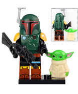 Boba Fett with Grogu Star Wars The Book of Boba Fett Custom LEGO Minifig... - $56.13 MXN