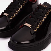 The Peklin Patent Black Leather Men Sneaker image 3