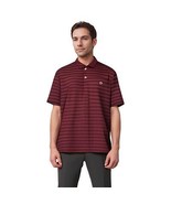 Southern Tide Striped Red Maroon Short Sleeve Polo Shirt Size XL - $471.15 MXN