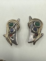 David Varsano Sterling Silver Electroform Modern Clip On Earrings Israel... - $68.26