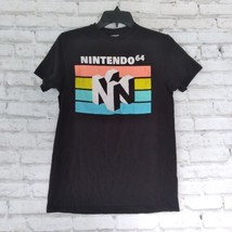 Nintendo 64 T Shirt Men Small Black Vintage Logo Short Sleeve Crew Neck Tee - $15.88