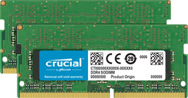 Crucial 64GB (2 x 32GB) DDR4-3200 SODIMM unbuffered non-ECC CT2K32G4SFD832A - $234.99