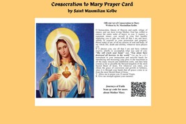 Consecration to Mother Mary Prayer Card Laminated - £7.81 GBP