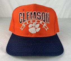 Vintage The Game Snapback Hat Clemson Tigers Cap NCAA Team Logo 90s - £31.45 GBP