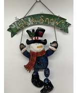 Christmas Hanging Let It Snow Decoration For Wall or Door Ornament. - €12,73 EUR