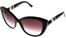 Bvlgari Sunglasses Women Black Hand Set Crystal Bands Cat Eye BV8151B 501/8H - £242.42 GBP