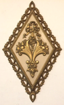 Homco Diamond Gold Wall Hanging Plaque 7224 made in the USA 1972 - £6.78 GBP