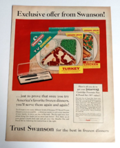 Swanson Frozen TV Dinner Fountain Pen Offer Cut Vintage Magazine Print A... - £7.83 GBP