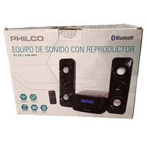 Philco Bluetooth CD Audio Shelf System Black with MP3 USB &amp; CD Playback FM Radio - £52.16 GBP