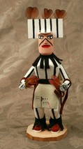 Zebra Clown Native American Kachina Doll Tribal Decor 7 ¾” Tall Signed - £12.24 GBP