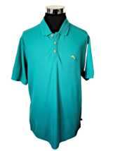 Tommy Bahama Casual Polo Shirt Men&#39;s Size X-Large Aqua Knit Short Sleeve... - $19.79