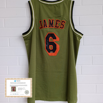 LeBron James Hand Signed #6 Los Angeles Lakers Green Jersey With COA - £276.00 GBP