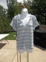 Nwt Max Studio Blue&amp;White Print Blouse S - $24.99