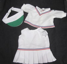 Vintage Cabbage Patch Kids White Tennis Outfit Shirt Dress Hat Set 3 Piece Sport - £14.24 GBP