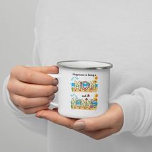 Happiness Is Being A Mom And Nannie Summer Enamel Mug, Summer Beach Mug, Happy M - $20.74