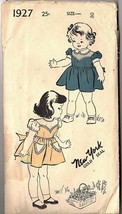 VINTAGE NEW YORK PATTERN #1927 - GIRL&#39;S SIZE 2 - $7.50