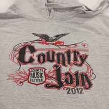 Mill-Tex COUNTY JAM 2012 Mens Gray Cotton Blend Graphic Hoodie Sweatshirt Size M image 6