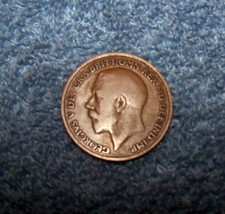 1920 Great Britain Large Penny Coin-George V-Lot L 3 - $4.00