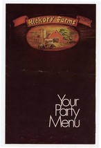 Hickory Farms of Ohio Your Party Menu &amp; Price Sheet 1977  - £11.89 GBP