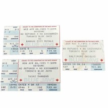 3 X 1993 Toronto Blue Jays Ticket Stubs Rangers, Royals, Orioles - Ripken - £15.63 GBP