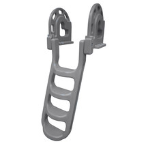 Dock Edge Stand-Off Flip-Up Polyethylene Roto Molded 4-Step Dock Ladder - Grey [ - £187.35 GBP