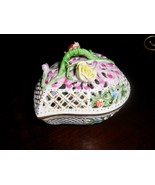Herend Hungary Heart Shaped Jewelry Box Richly Decorated Original - $202.94