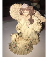 Angel Figurine With Baby Chipped Wing-Rare-SHIPS N 24 HOURS - $29.59