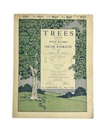 Vintage Sheet Music Trees Song 1922 G. Schirmer Joyce Kilmer Oscar Rasbach - $160.28 MXN