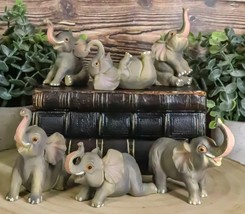 African Savanna Whimsical Cute Baby Elephant Calves Set of 6 Figurines 3... - $676.64 MXN
