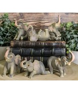 African Savanna Whimsical Cute Baby Elephant Calves Set of 6 Figurines 3... - $652.86 MXN