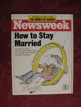 NEWSWEEK Magazine August 24 1987 Divorce Rate Drops Robert H. Bork - £6.74 GBP