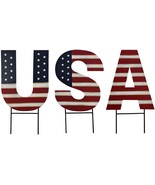 4th of July Metal USA Letter Yard Sign Outdoor Lawn Decor Patriotic Outd... - £26.11 GBP