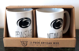 Penn State Nittany Lions 2 Mugs White Blue College Football Pennsylvania Cup NEW - £23.73 GBP